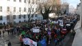 Für den Klimaschutz: Demonstration in der Hallstraße